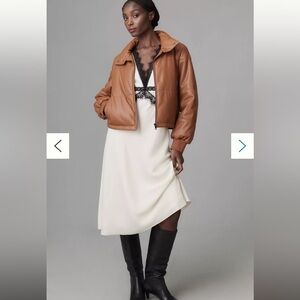 By Anthropologie vegan leather puffer jacket